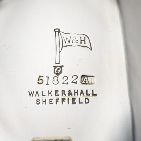 1900年左右英國古董銀盤早餐盤 WALKER&HALL
